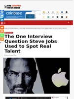 The One Interview Question Steve Jobs Used to Spot Real Talent - The Crypto News Wire
