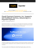 Payall Payment Systems, Inc. Supports the FedNow® Service, Advancing U.S. Payment System