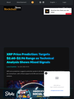 XRP Price Prediction: Targets $2.60-$2.96 Range as Technical Analysis Shows Mixed Signals - Blockchain.News