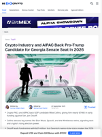 Crypto Money and Israel Lobby Target Georgia Senate Seat