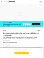 Regulation by hostility: the real legacy of Biden-era crypto policy