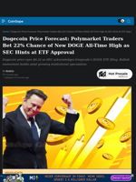 Dogecoin ETF Progress Sparks $0.70 Price Prediction on Polymarket