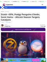 Altcoin Season Puts Zcash, Pudgy Penguins, Sonic in Focus