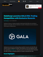 GalaSwap Launches GALA/SOL Trading Competition with Exclusive Rewards - Blockchain.News