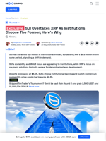 Will XRP End Up Losing To SUI Due To Institutional Demand?