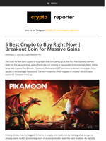 5 Best Crypto to Buy Right Now | Breakout Coin for Massive Gains