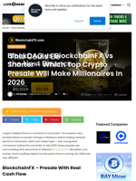 BlockDAG vs BlockchainFX vs Snorter – Which Top Crypto Presale Will Make Millionaires In 2026 | Live Bitcoin News
