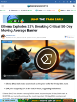 Ethena Explodes 23% Breaking Critical 50-Day Moving Average Barrier - TheNewsCrypto