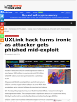 UXLink hack turns ironic as attacker gets phished mid-exploit - The Crypto News Wire