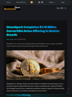CleanSpark Completes $1.15 Billion Convertible Notes Offering to Bolster Growth - Blockchain.News