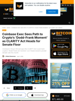Coinbase Exec Sees Path To Crypto's 'Dodd-Frank Moment' As CLARITY Act Heads For Senate Floor