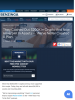 They Cashed Out $200K In Crypto And Now Have $4K In Assets — 'We've Never Created A Plan' - Benzinga
