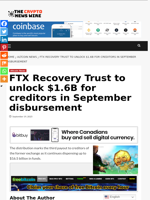 FTX Recovery Trust to unlock $1.6B for creditors in September disbursement - The Crypto News Wire