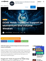 DOGE Holds Trendline Support as Momentum and Volume Weaken | Live Bitcoin News