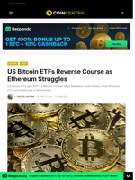 US Bitcoin ETFs Reverse Course as Ethereum Struggles - CoinCentral
