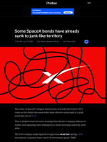 Some SpaceX bonds have already sunk to junk-like territory | Protos