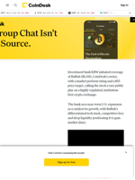 Bullish Gets a New $55 Price Target from KBW With U.S. Entry Seen as Key Catalyst