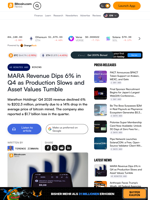 MARA Revenue Dips 6% in Q4 as Production Slows and Asset Values Tumble – Mining Bitcoin News