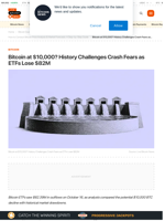 Bitcoin at $10,000? History Challenges Crash Fears as ETFs Lose $82M | Live Bitcoin News