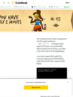 BTC and Gold ETFs Combined Break Half a Trillion Barrier