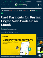 Card Payments for Buying Crypto Now Available on LBank - Crypto Daily
