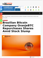 Brazilian Bitcoin Company OranjeBTC Repurchases Shares Amid Stock Slump - The Crypto News Wire