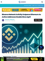 Binance Network Activity Outpaces Ethereum As Active Addresses Double Since April