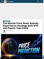 The Bitcoin Price News Nobody Expected as Strategy Sells BTC and Pepeto Tops $10M - TechBullion