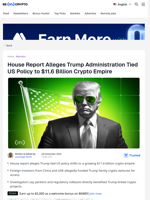 Report: Trump Tied Policy to $11.6 Billion Crypto Windfall