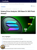 Solana Price Analysis: $80 Base Or $60 Flush Ahead?