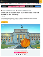 23% of Investors Forecast Rate Cut at March FOMC Meeting