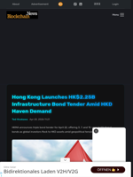 Hong Kong Launches HK$2.25B Infrastructure Bond Tender Amid HKD Haven Demand - Blockchain.News