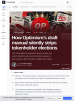 How Optimism’s draft manual silently strips tokenholder elections