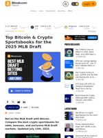 Top Bitcoin & Crypto Sportsbooks for the 2025 MLB Draft – Bitcoin News
