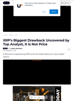 XRP's Biggest Drawback Uncovered by Top Analyst, It Is Not Price - U.Today