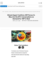 Bitcoin Expert Confirms XRP Forces Its Way into the BTC Conversations as Demand for XRP Is Real