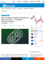 80% of Big Investors Ready to Buy the Dip— Coinbase Survey Shows ⋆ ZyCrypto