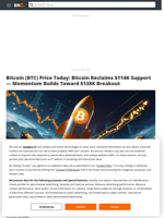 Bitcoin (BTC) Price Today: Bitcoin Reclaims $114K Support — Momentum Builds Toward $138K Breakout - Brave New Coin