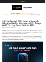 XRP Holds $3.30, Polkadot Targets $10, Cold Wallet Hits $6.13M