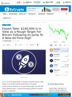 Expert Take: $140,000 is in View as a Rough Target For Bitcoin Following its Jump To A New All-Time High ⋆ ZyCrypto