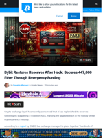 Bybit Restores Reserves After Hack: Secures 447,000 Ether Through Emergency Funding | Bitcoinist.com