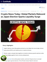 Crypto News Today: Global Markets Rebound as Japan Election Sparks Liquidity Surge