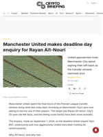 Manchester United makes deadline day enquiry for Rayan Aït-Nouri