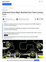 Pi Network Token Lockup Sparks Major Outrage On X