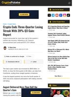 Crypto Ends Three-Quarter Losing Streak With 39% Q3 Gain: Report