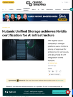 Nutanix Unified Storage achieves Nvidia certification for AI infrastructure
