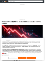 Platinum Near $2,100 as Gold and Silver Face Speculative Exodus - Brave New Coin