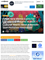 7 Best New Meme Coins for Exponential Returns in 2025 - Cultural Giants Meet a Presale That Punishes Hesitation