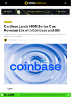 Cardless Lands $60M Series C as Revenue 10x with Coinbase and Bilt