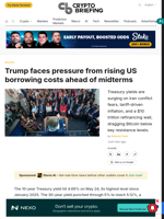 Trump faces pressure from rising US borrowing costs ahead of midterms